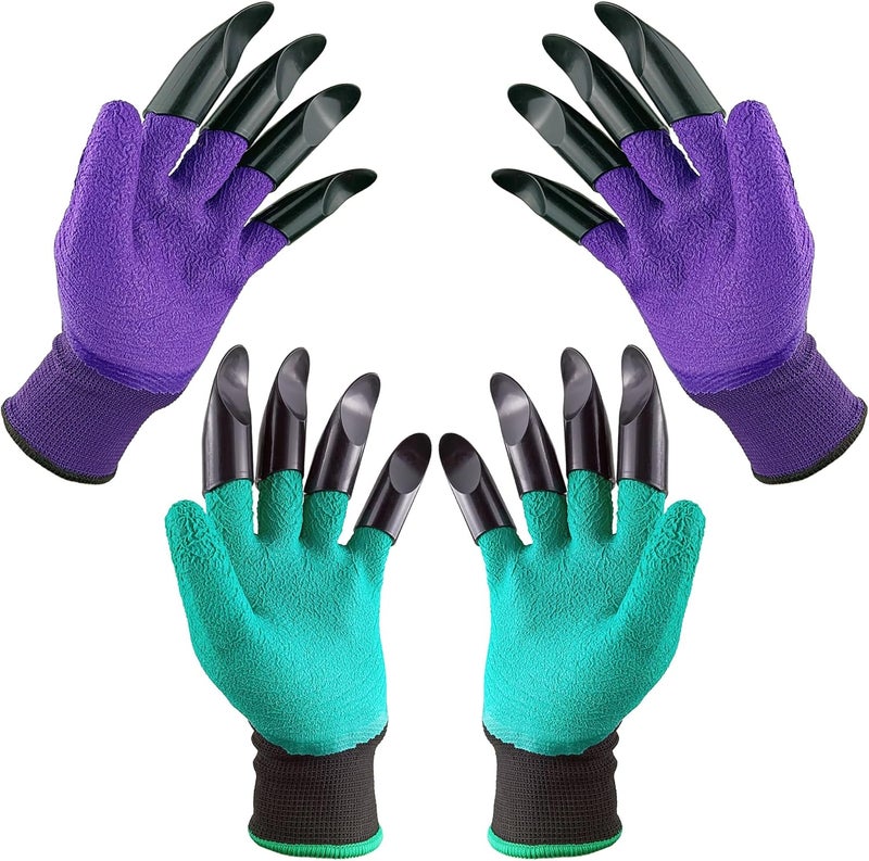 DCCPAA Garden Gloves with Claws,Claw Gardening Gloves for Digging,Planting, Weeding, Seeding-Waterproof for Men and Women - Image 1